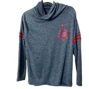 Nike Gray and Red Women's Sweatshirt